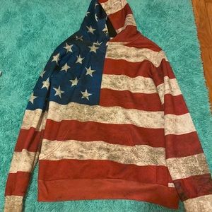 American Flag hoodie. Size L